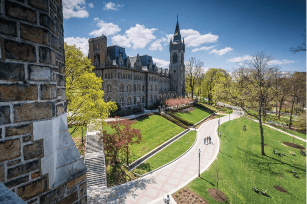Lehigh University's iconic building and pathways, a hub of interdisciplinary education by The Red Pen